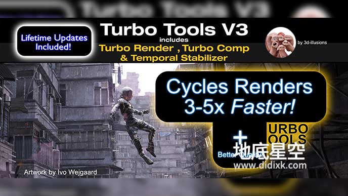 Blender插件-加快渲染速度 Turbo Tools V3.6.0