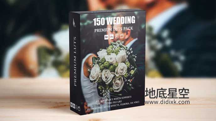 LUTs预设-150个专业婚礼电影LUTs视频调色预设
