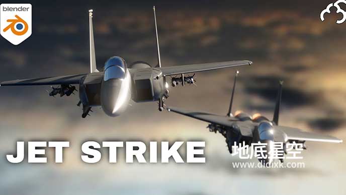 Blender插件-喷气式飞机模型生成工具 Aviation Jet Strike Addon V1.0