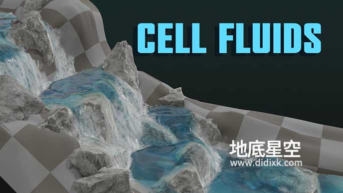 Blender插件-水流特效模拟插件 Cell Fluids V1.0.1