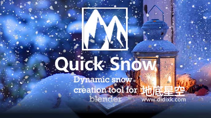 Blender插件-下雪覆盖插件 Quick Snow v3.2