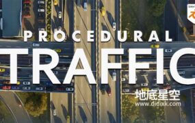 Blender预设-汽车交通动画模拟资产预设 Procedural Traffic V1.1.1