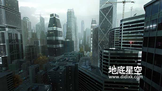 3D模型-现代化楼房建筑香港城市街区3D模型