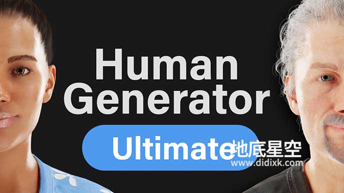 Blender插件-人体模型生成插件 Human Generator V4.0.16+预设库