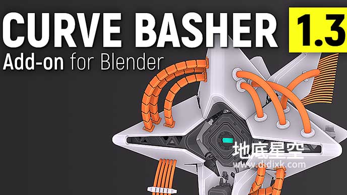 Blender插件-三维电缆曲线生成插件 Curve Basher v1.3.9 + 使用教程