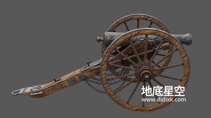 3D模型-古代战争大炮模型