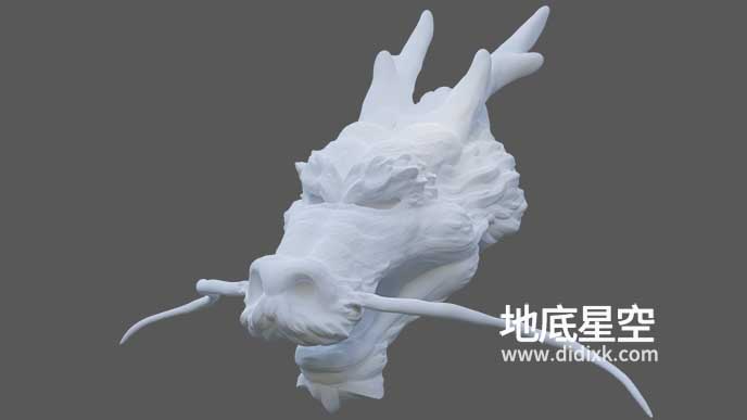 3D模型-C4D中国龙头模型