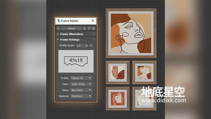 3DS MAX插件-自动生成照片相框插件 Frame Maker v1.11