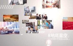 AE模板-图片飞入融合汇聚logo片头动画