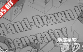 Blender插件-一键快速生成卡通手绘线条边框效果 Hand Drawn Line Generator V2.4