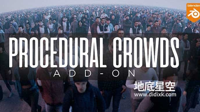 Blender插件-程序化人群生成器 Procedural Crowds v2.1.2+预设库