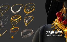 3D模型-五十多个精美女性项链模型