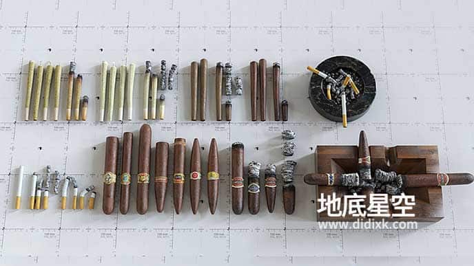 Blender预设-香烟雪茄3D模型资产预设 Cigars Cigarettes Joints Blunts And Ashtrays – 3D Assetkit Pbr