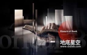 AE模板-复古史诗级时间线纪念照片图片幻灯片