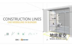 Blender插件-仿CAD建模插件 Construction Lines v0.9.692 – Accurate Cad Modelling Add-On For Blender