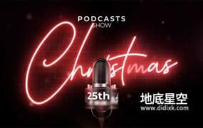 AE模板-圣诞播客节目开场片头-Christmas Podcast Show Opener