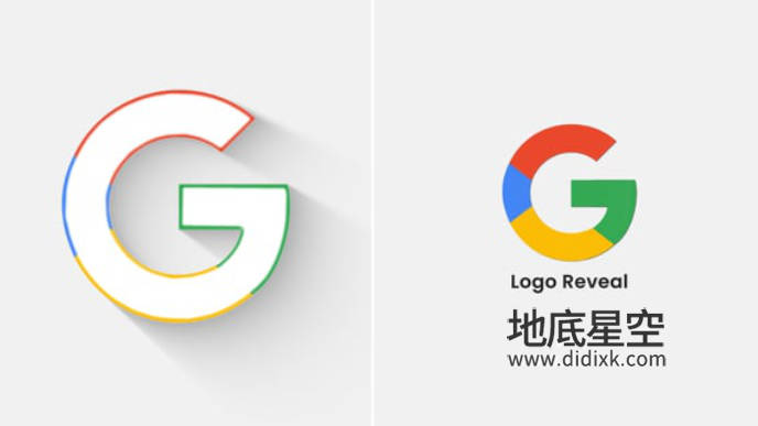 AE模板-简洁发光的标志logo展示动画