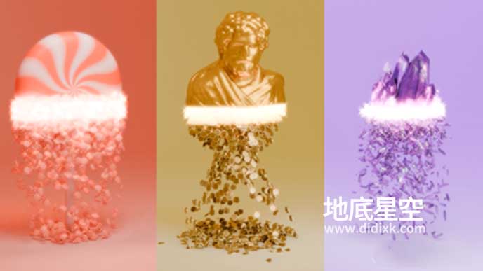 Blender预设-模型分解破碎资产预设 Disintegrate Into Objects