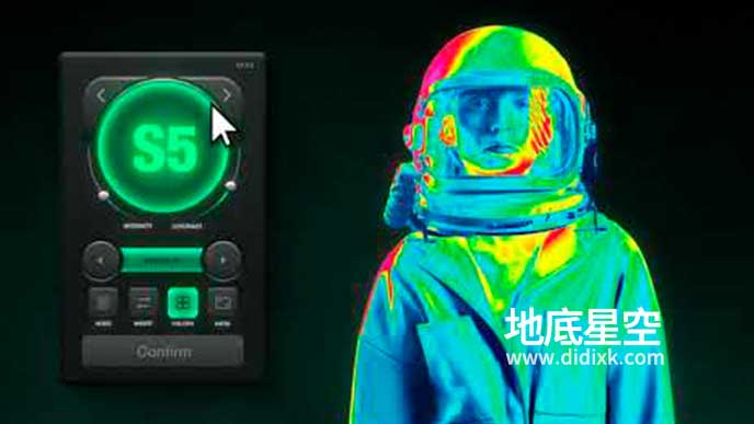 AE脚本-红外热成像夜视视觉效果生成器 Spectrum v1.0.2