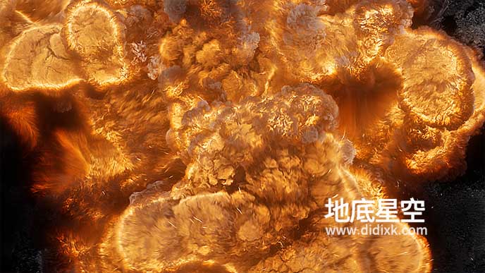 视频素材-13个正对镜头的火焰爆炸特效视频