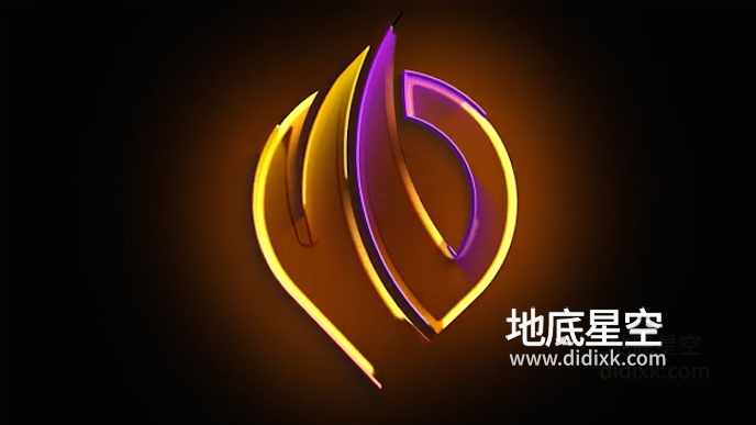 AE模板-干净优雅的描边发光轮廓演绎logo标志