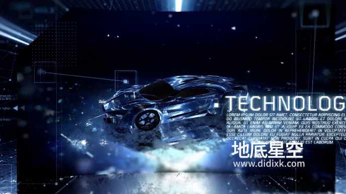 AE模板-高新科技光线隧道穿梭的空间感内容展示