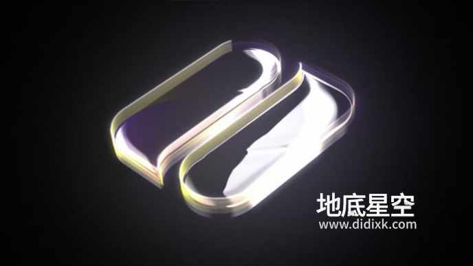 AE模板-3D轮廓描边演绎的明亮标志logo开场