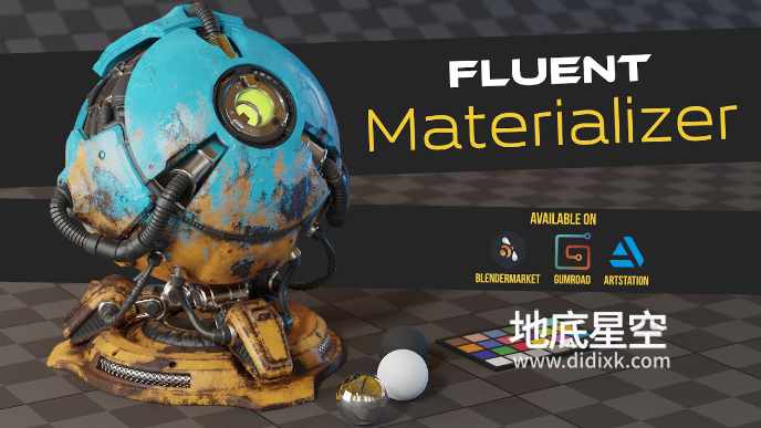 Blender插件-烘焙制作自定义材质 Fluent Materializer V1.12.1