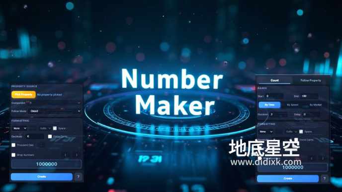 AE脚本-动态数字数值生成器 Number Maker V1.3.0 含使用教程 AE脚本-动态数字数值生成器 Number Maker V1.3.0 含使用教程