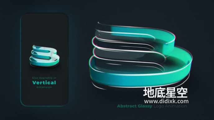 AE模板-3D玻璃质感的LOGO标志演绎动画 AE模板-3D玻璃质感的LOGO标志演绎动画