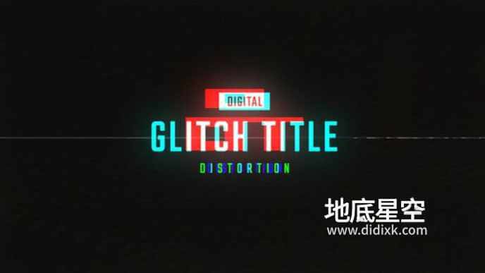 AE模板-文字标题信号故障开场特效动画 AE模板-文字标题信号故障开场特效动画