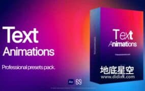 AE/PR模板-文字标题出入动画效果预设 Text Animation
