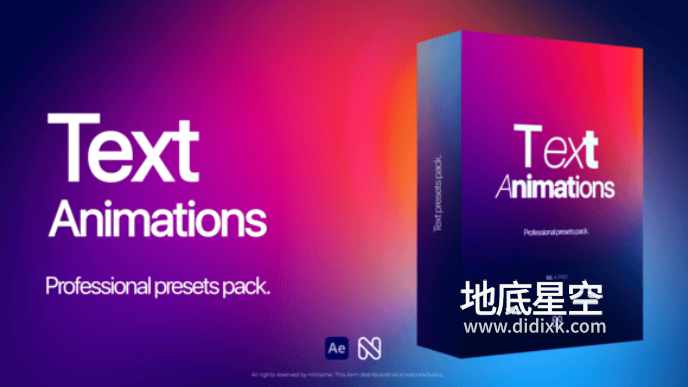 AE/PR模板-文字标题出入动画效果预设 Text Animation