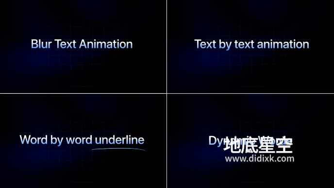 AE/PR模板-文字标题出入效果动画