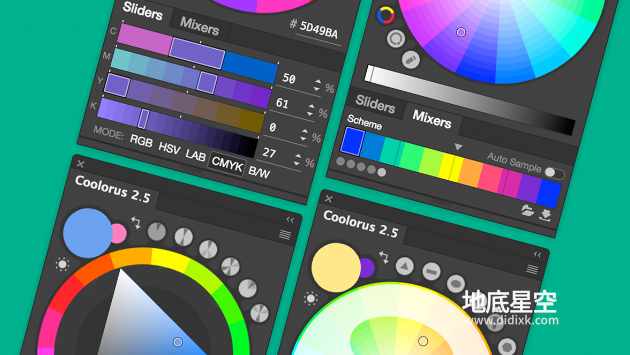 PS插件-中文版专业快速色环配色扩展工具 Coolorus V2.7.1 Win/Mac