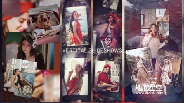 AE模板-竖屏唯美的生日写真回忆照片幻灯片展示动画