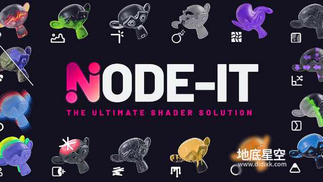 Blender插件-着色器节点预设包 Node-It v1.5