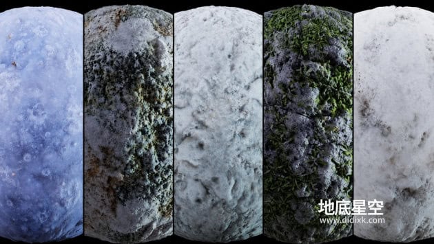 贴图素材-冰霜结冰图片贴图素材 Artstation – 20 Frozen Texture