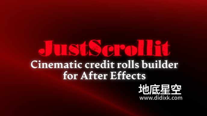 AE脚本-演职人员表滚动字幕动画脚本 Aescripts JustScrollit V1.0 + 使用教程
