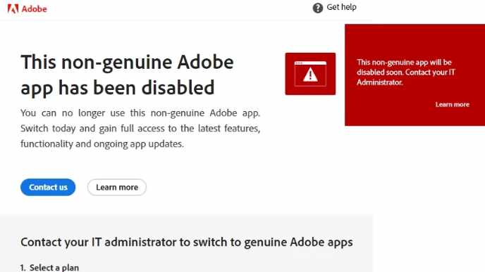 Adobe软件提示“this Adobe app is not available”的解决方法