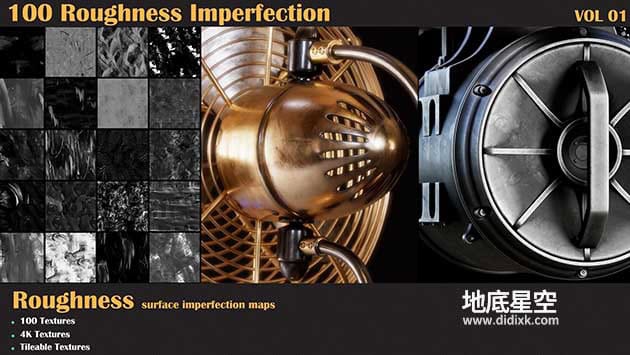 100组污迹划痕贴图素材 Artstation – 100 Roughness Imperfection – VOL.01