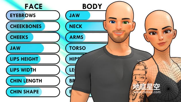 Blender可自定义男女角色基础模型包 Customisable Basemesh Bundle v2.1.2