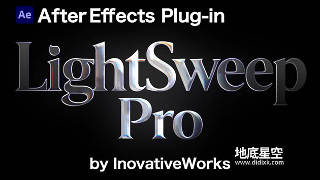 AE插件-文字光线扫光立体倒角特效插件 LightSweepPro V1.3.3 Win/Mac + 使用教程