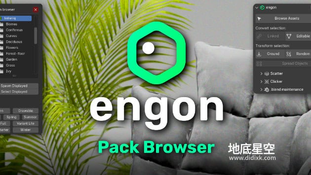 Blender插件-免费开源资产浏览管理插件 Engon v1.10.0