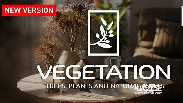 Blender插件-植物树木灌木园林绿植动画资产预设 Vegetation V6.1