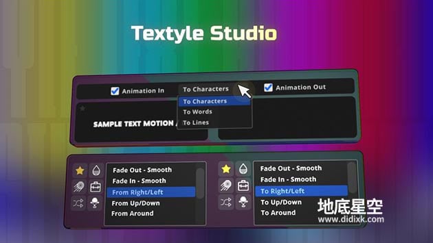 AE脚本-550组文字标题动画预设库 Textyle Studio v1.4.13 + 使用教程