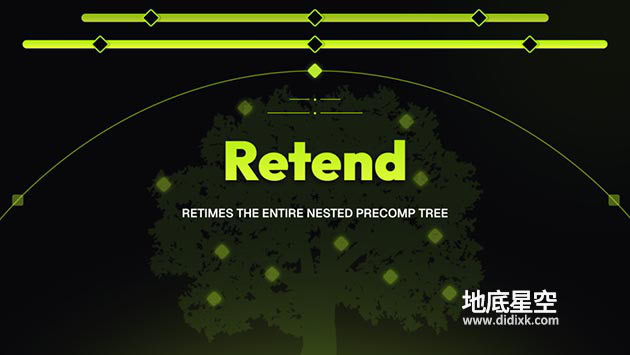 AE脚本-预合成时间重定时延长工具 Retend v1.5