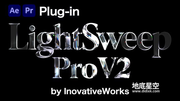 AE/PR插件-中文汉化 文字光线扫光立体倒角特效插件 LightSweepPro v2.1.1 Win/Mac